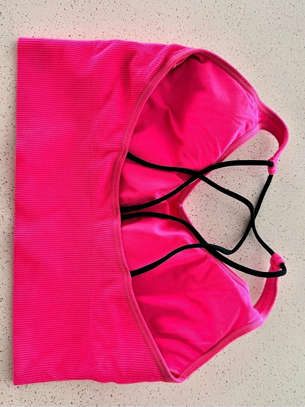 Puma hot pink and black  sports bra- M